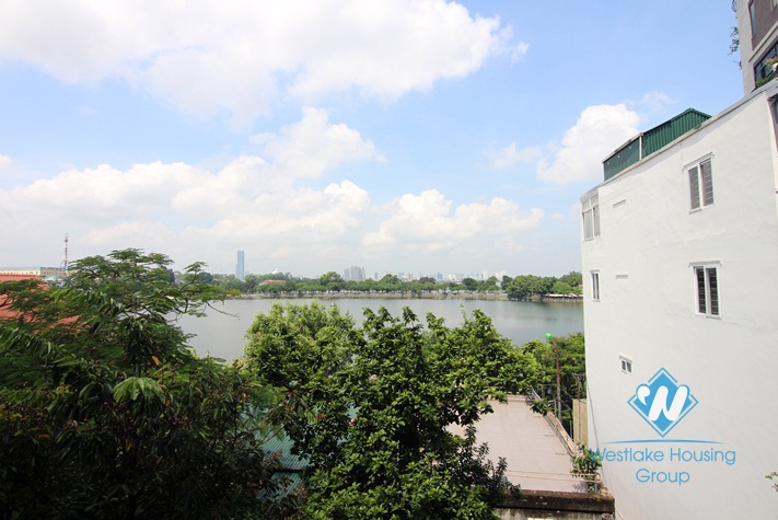 Lakeview balcony and quiet apartment for rent in Truc Bach, Ba Dinh